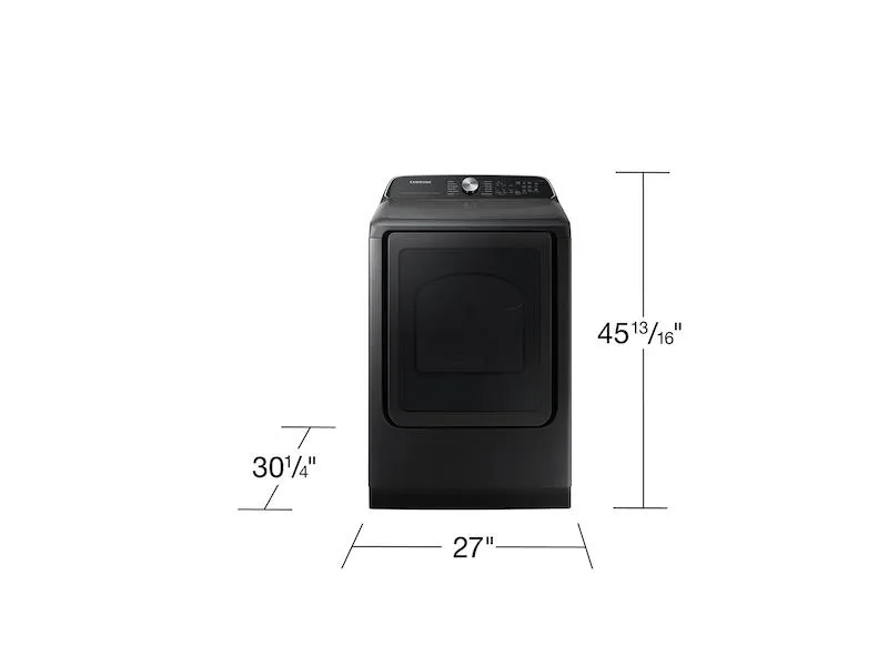 Samsung DVG55CG7100V 7.4 Cu. Ft. Smart Gas Dryer With Steam Sanitize  In Brushed Black