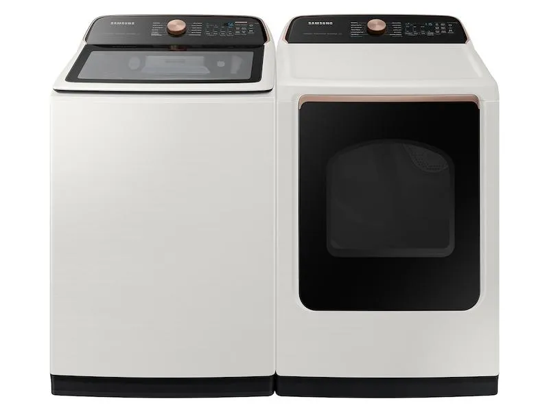 Samsung DVG55CG7500E 7.4 Cu. Ft. Smart Gas Dryer With Steam Sanitize  In Ivory