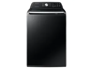 Samsung WA44A3405AV 4.4 Cu. Ft. Top Load Washer With Activewave&#8482; Agitator And Active Waterjet In Brushed Black