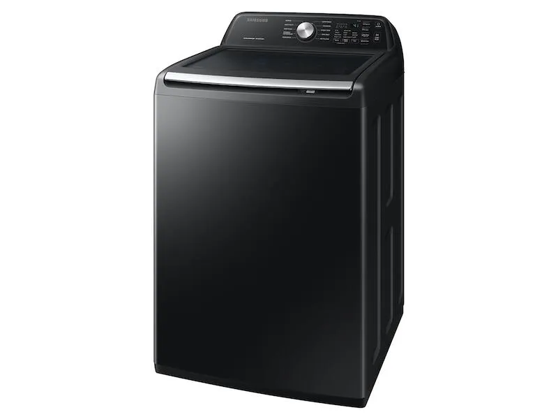 Samsung WA44A3405AV 4.4 Cu. Ft. Top Load Washer With Activewave&#8482; Agitator And Active Waterjet In Brushed Black
