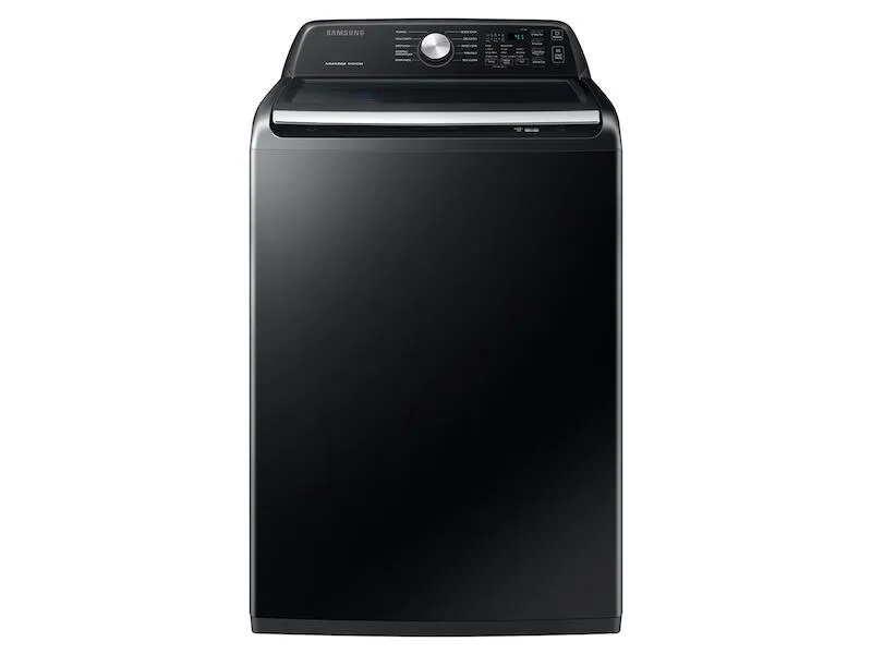 Samsung WA44A3405AV 4.4 Cu. Ft. Top Load Washer With Activewave&#8482; Agitator And Active Waterjet In Brushed Black