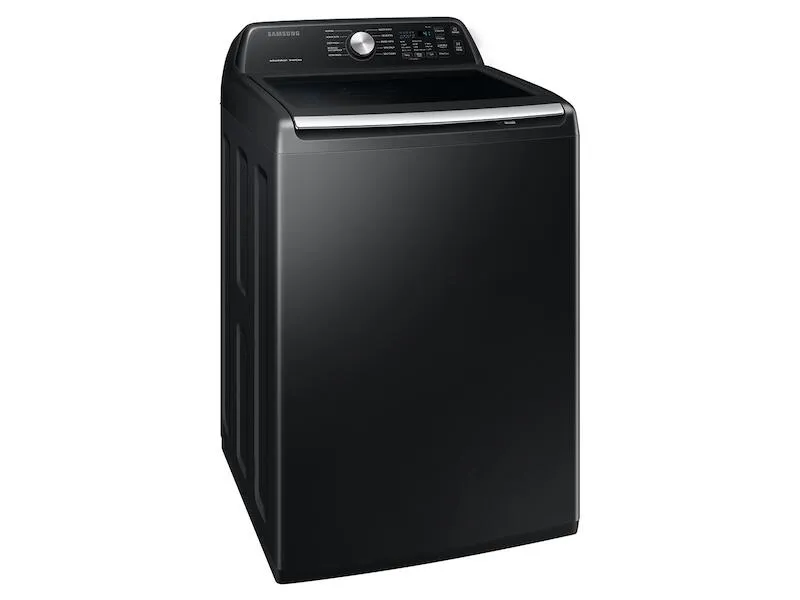 Samsung WA44A3405AV 4.4 Cu. Ft. Top Load Washer With Activewave&#8482; Agitator And Active Waterjet In Brushed Black