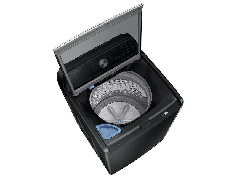 Samsung WA46CG3505AV 4.6 Cu. Ft. Large Capacity Smart Top Load Washer With Activewave&#8482; Agitator And Active Waterjet In Brushed Black