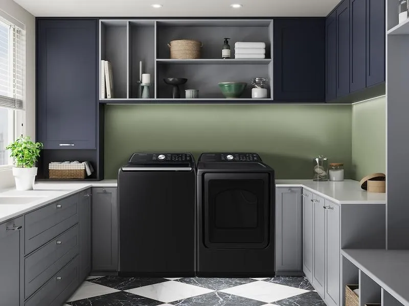 Samsung WA46CG3505AV 4.6 Cu. Ft. Large Capacity Smart Top Load Washer With Activewave&#8482; Agitator And Active Waterjet In Brushed Black