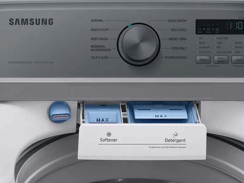 Samsung WA46CG3505AW 4.6 Cu. Ft. Large Capacity Smart Top Load Washer With Activewave&#8482; Agitator And Active Waterjet In White