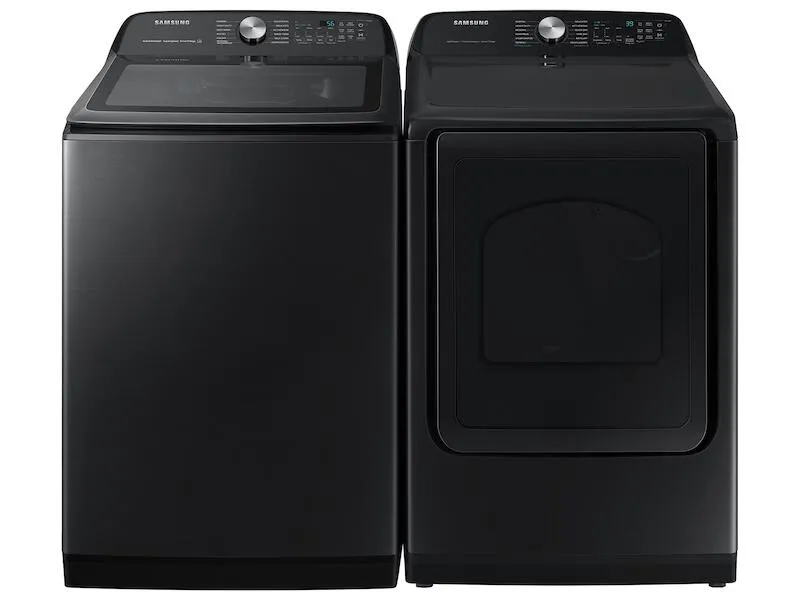 Samsung WA51A5505AV 5.1 Cu. Ft. Smart Top Load Washer With Activewave&#8482; Agitator And Super Speed Wash In Brushed Black