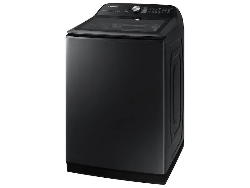 Samsung WA51A5505AV 5.1 Cu. Ft. Smart Top Load Washer With Activewave&#8482; Agitator And Super Speed Wash In Brushed Black