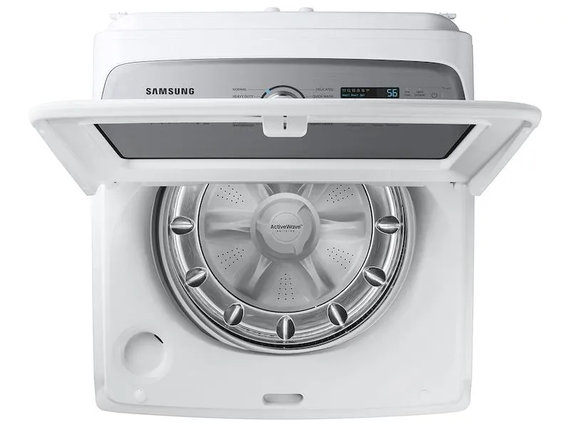 Samsung WA51DG5505AW 5.1 Cu. Ft. Large Capacity Smart Top Load Washer With Activewave&#8482; Agitator And Super Speed Wash In White
