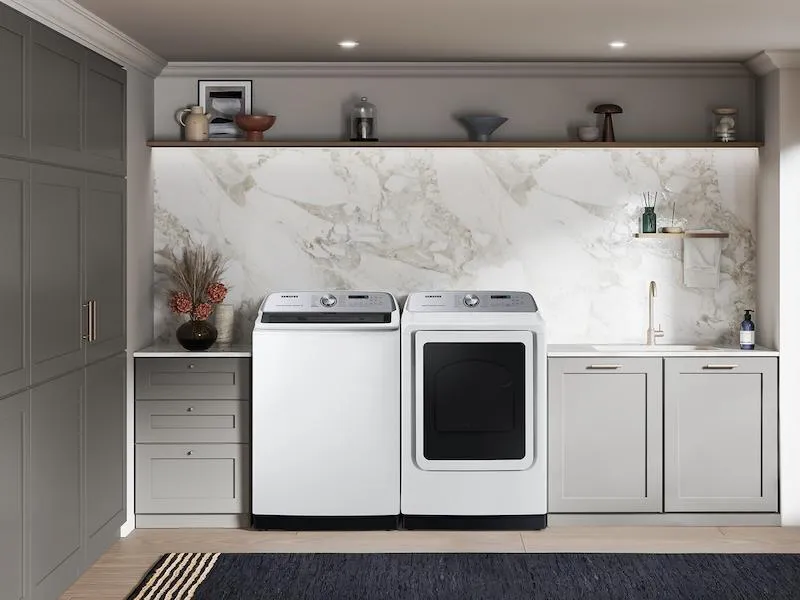 Samsung WA51DG5505AW 5.1 Cu. Ft. Large Capacity Smart Top Load Washer With Activewave&#8482; Agitator And Super Speed Wash In White