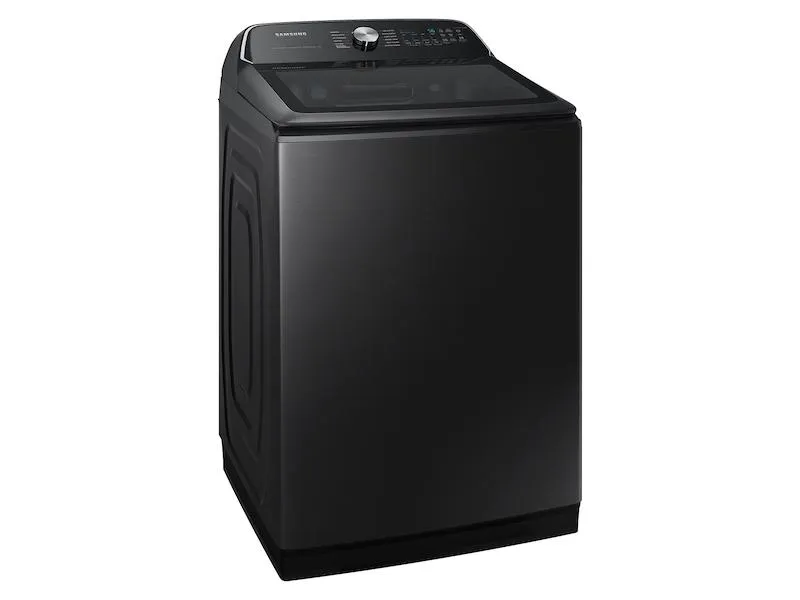 Samsung WA54CG7105AV 5.4 Cu. Ft. Extra-Large Capacity Smart Top Load Washer With Activewave&#8482; Agitator And Super Speed Wash In Brushed Black