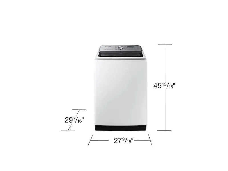 Samsung WA54CG7105AW 5.4 Cu. Ft. Extra-Large Capacity Smart Top Load Washer With Activewave&#8482; Agitator And Super Speed Wash In White