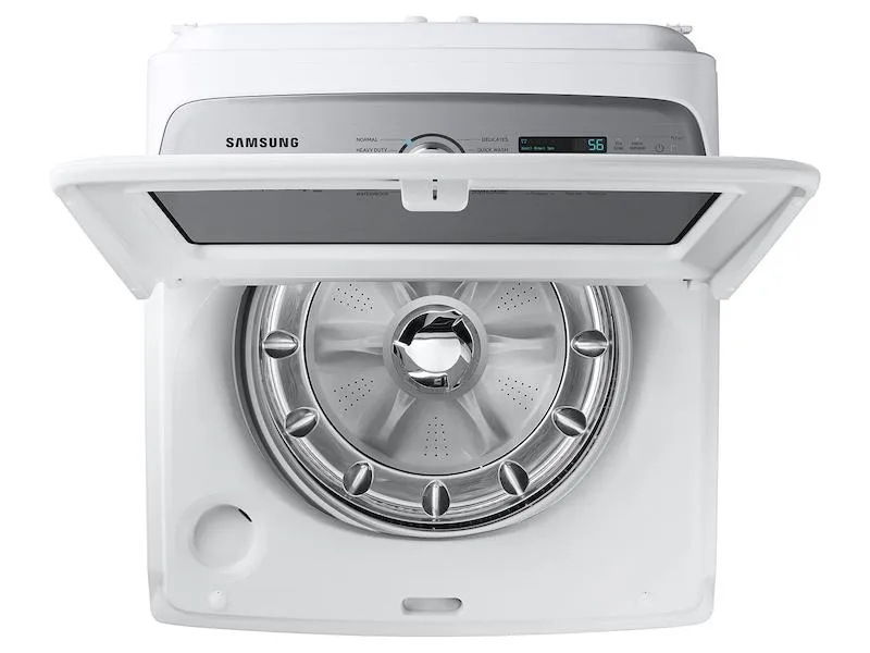 Samsung WA54CG7105AW 5.4 Cu. Ft. Extra-Large Capacity Smart Top Load Washer With Activewave&#8482; Agitator And Super Speed Wash In White