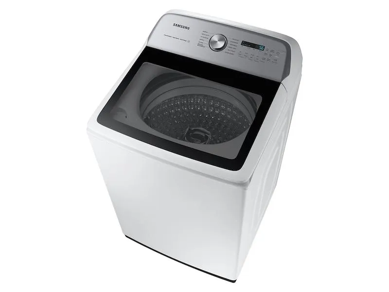Samsung WA54CG7105AW 5.4 Cu. Ft. Extra-Large Capacity Smart Top Load Washer With Activewave&#8482; Agitator And Super Speed Wash In White