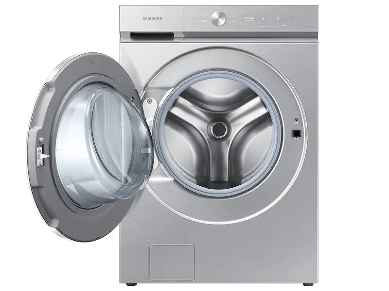Samsung WF53BB8900AT Bespoke 5.3 Cu. Ft. Ultra Capacity Front Load Washer With Ai Optiwash&#8482; And Auto Dispense In Silver Steel