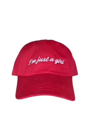I'M Just A Girl Cap Cranberry Instant Deal Today Flash Sale Now