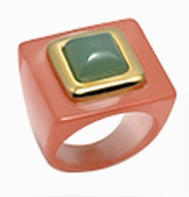 Clearance Event Must-Have Gift Ideas Lobster Double Square Jade Ring