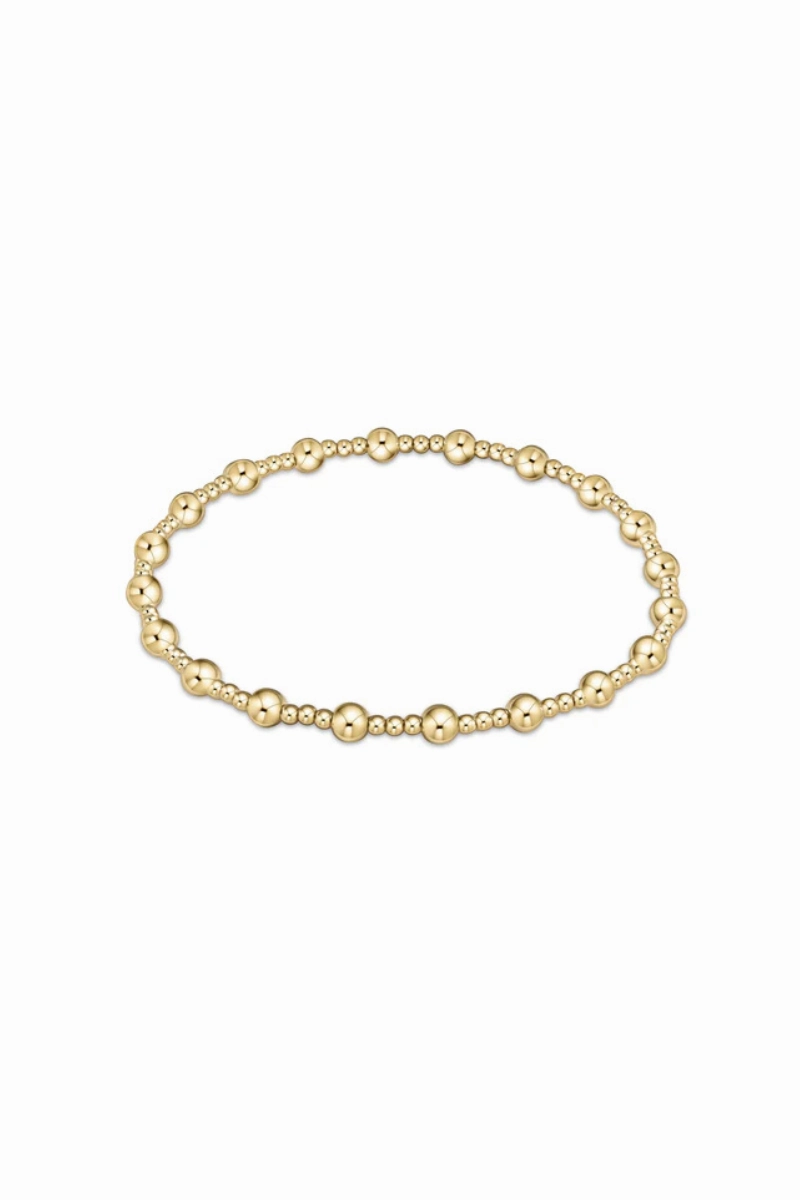 Extends Classic Sincerity Pattern 4Mm Bead Bracelet - Gold Price Slash Today Limited Stock Offer