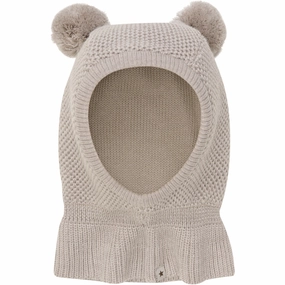 Huttelihut Camel Melange Balaclava Windstop Pompoms Trending Savings Now