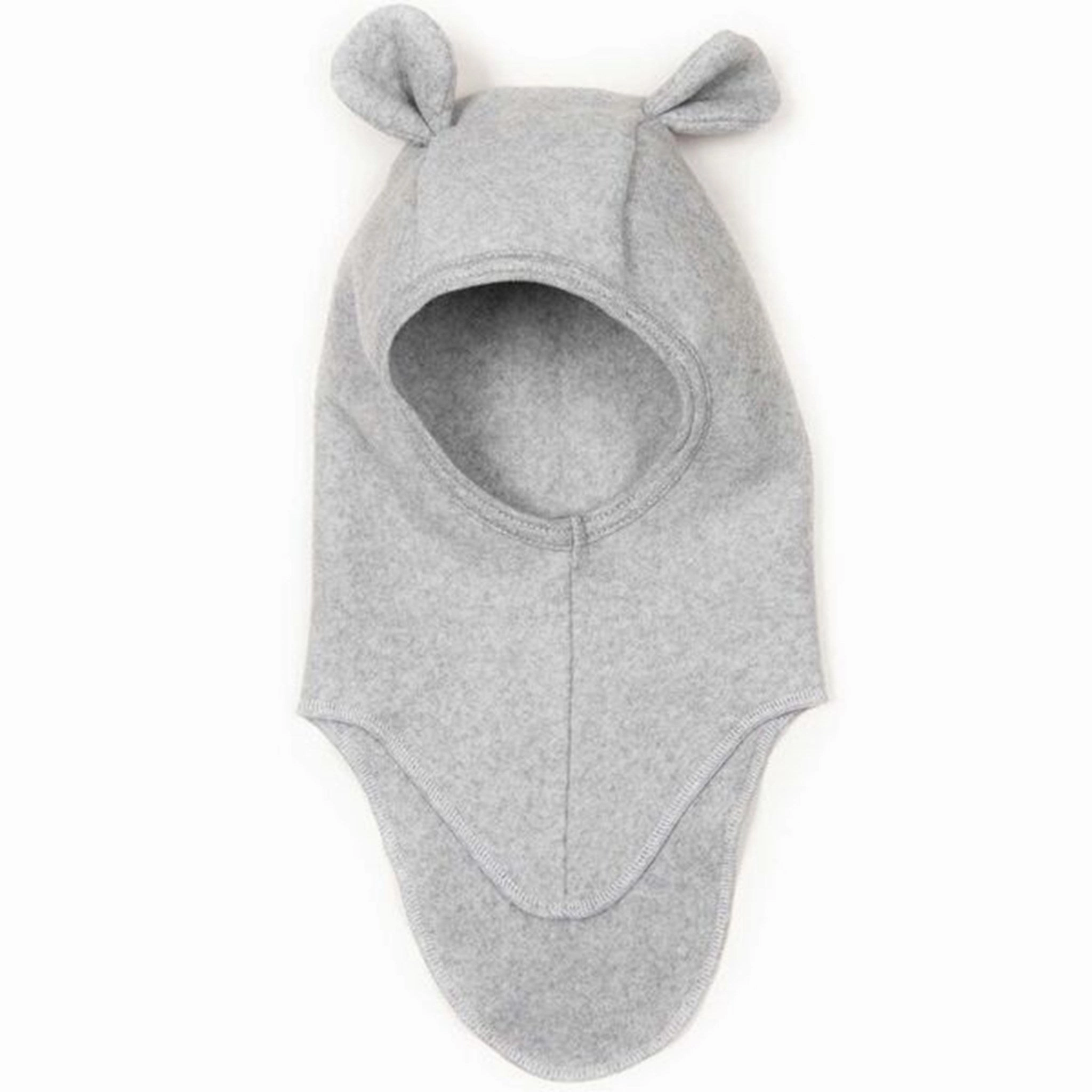 End-of-Week Deals Huttelihut Teddy Balaclava Cotton Fleece W. Ears Light Grey
