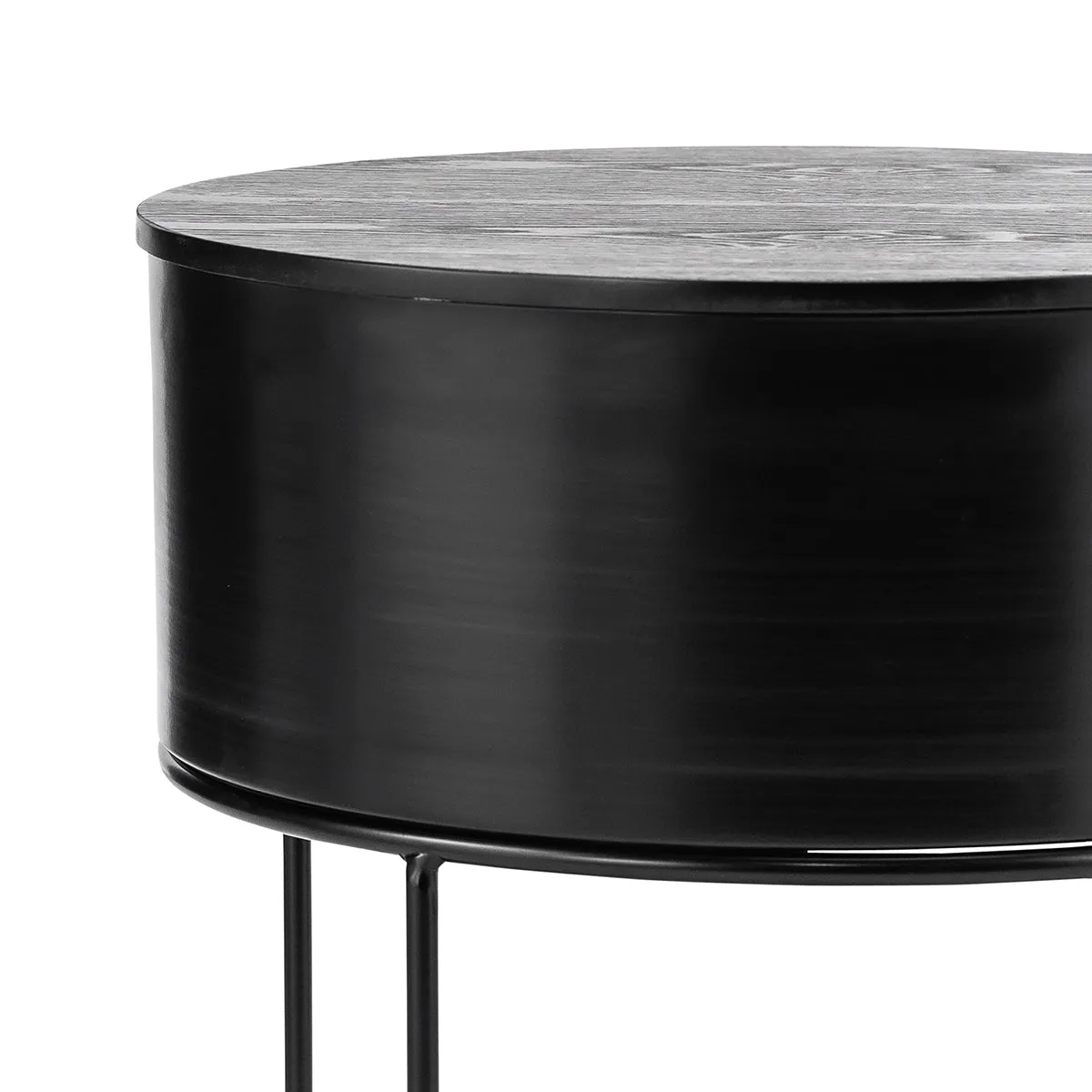 Scandinavian Round Storage Side Table