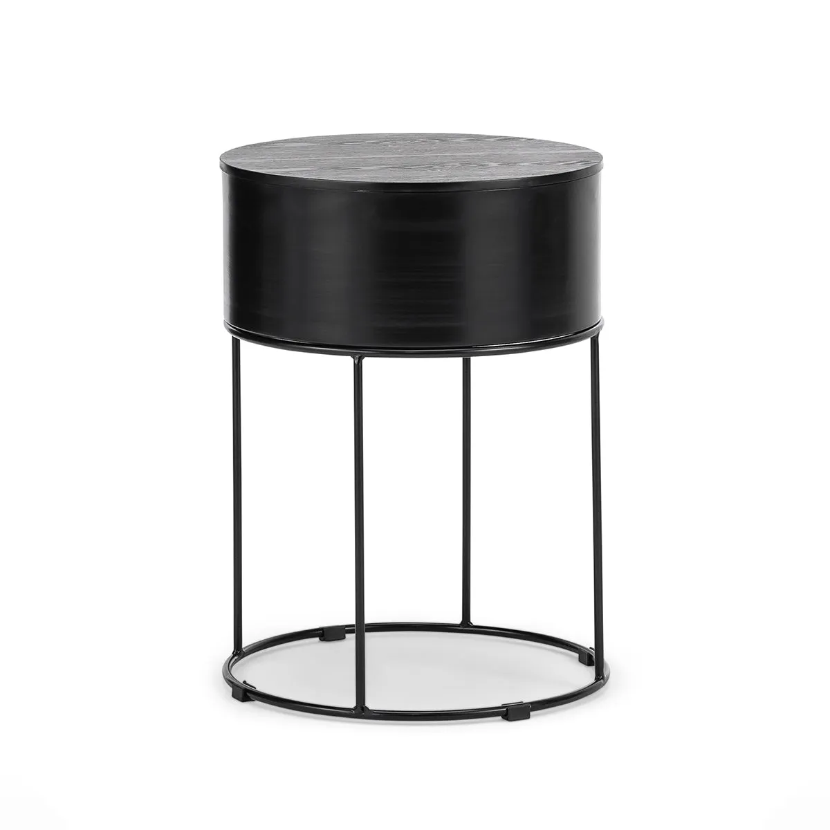 Scandinavian Round Storage Side Table