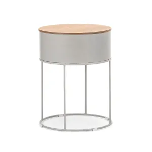 Scandinavian Round Storage Side Table