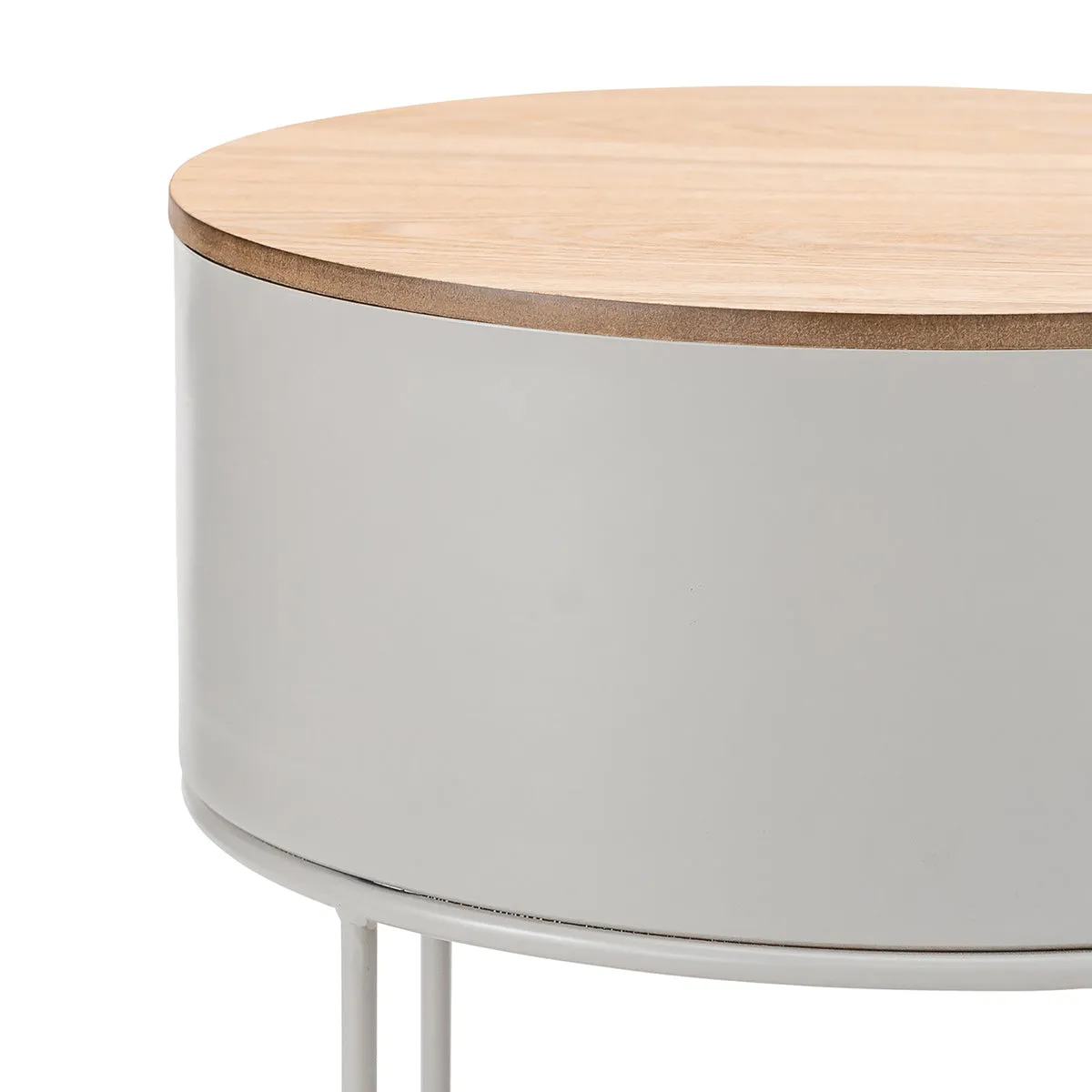 Scandinavian Round Storage Side Table