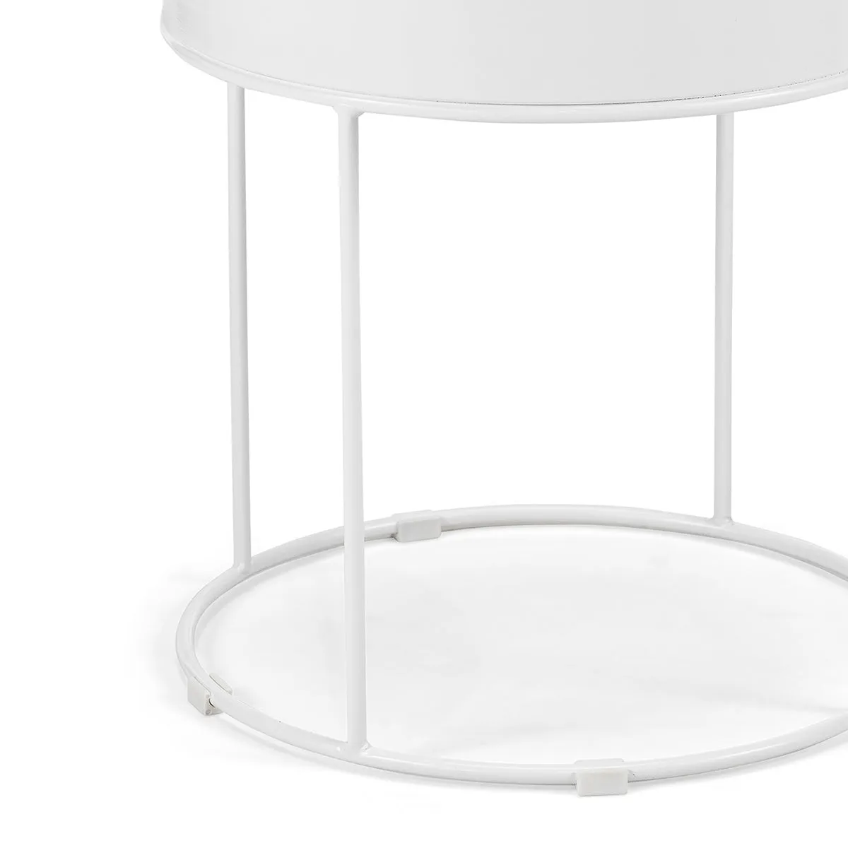 Scandinavian Round Storage Side Table