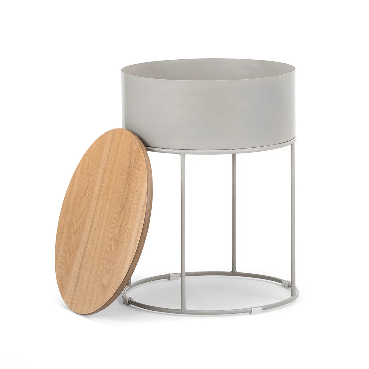 Scandinavian Round Storage Side Table