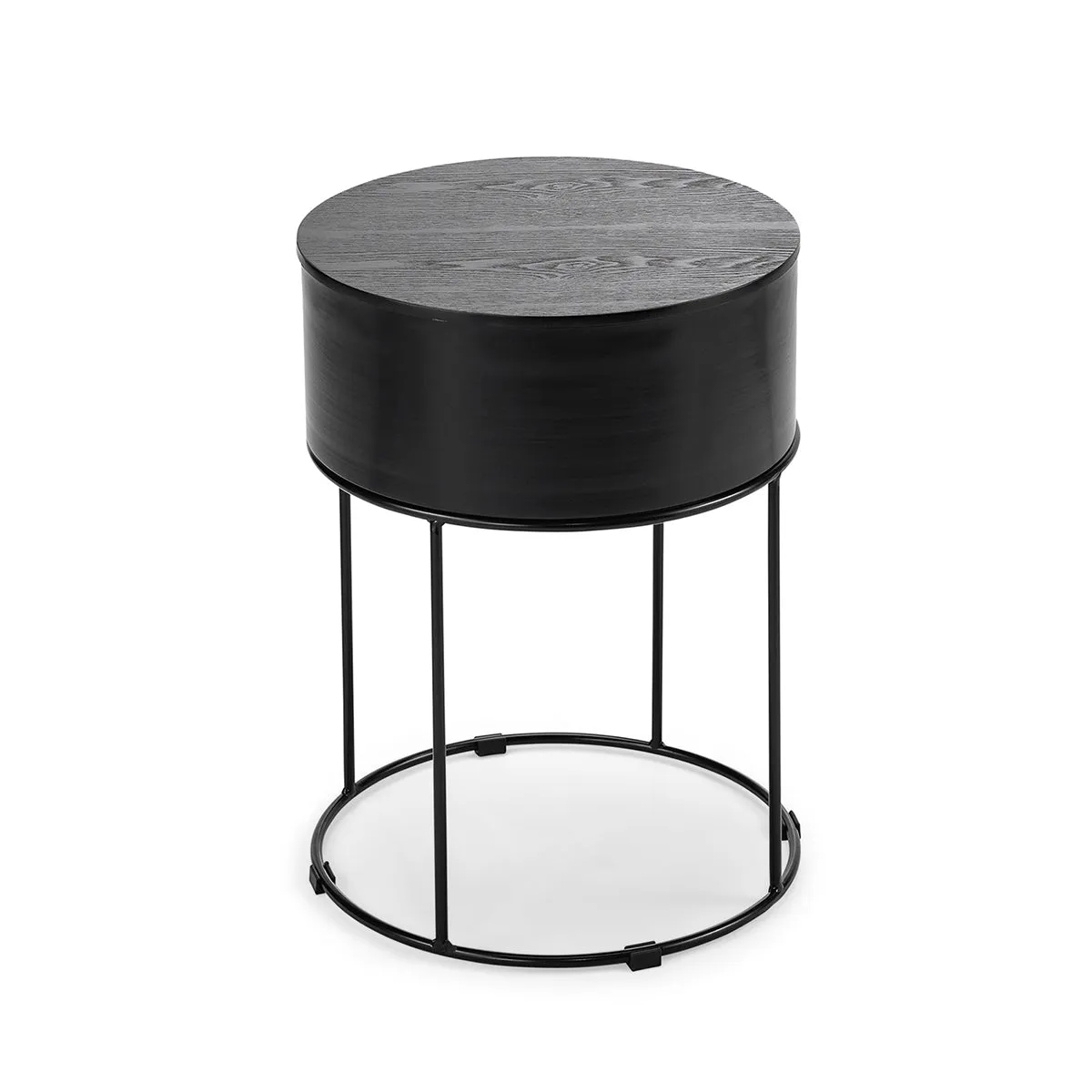 Scandinavian Round Storage Side Table