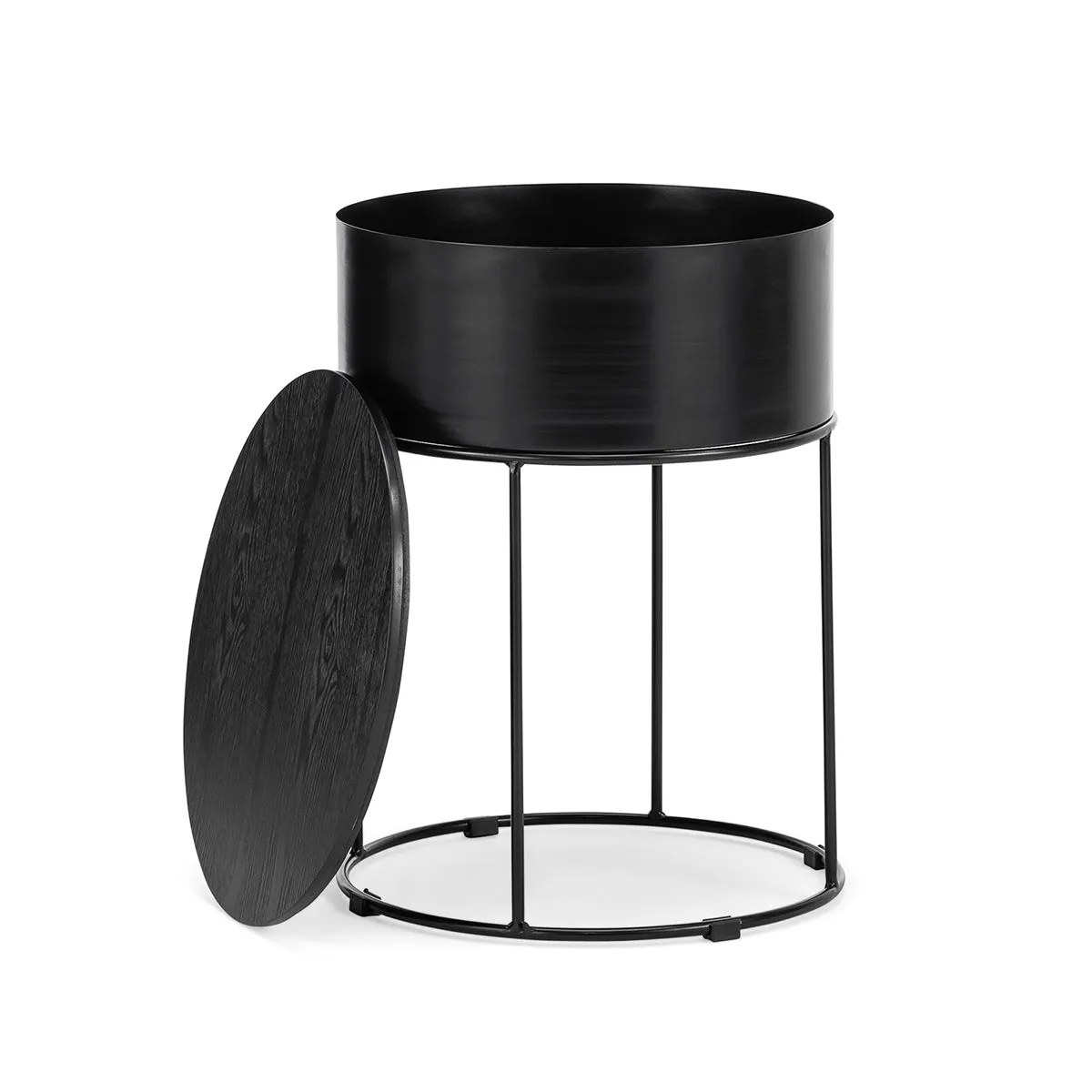 Scandinavian Round Storage Side Table