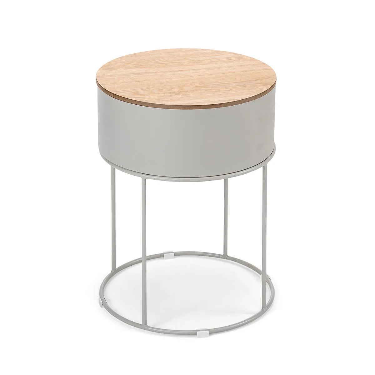 Scandinavian Round Storage Side Table
