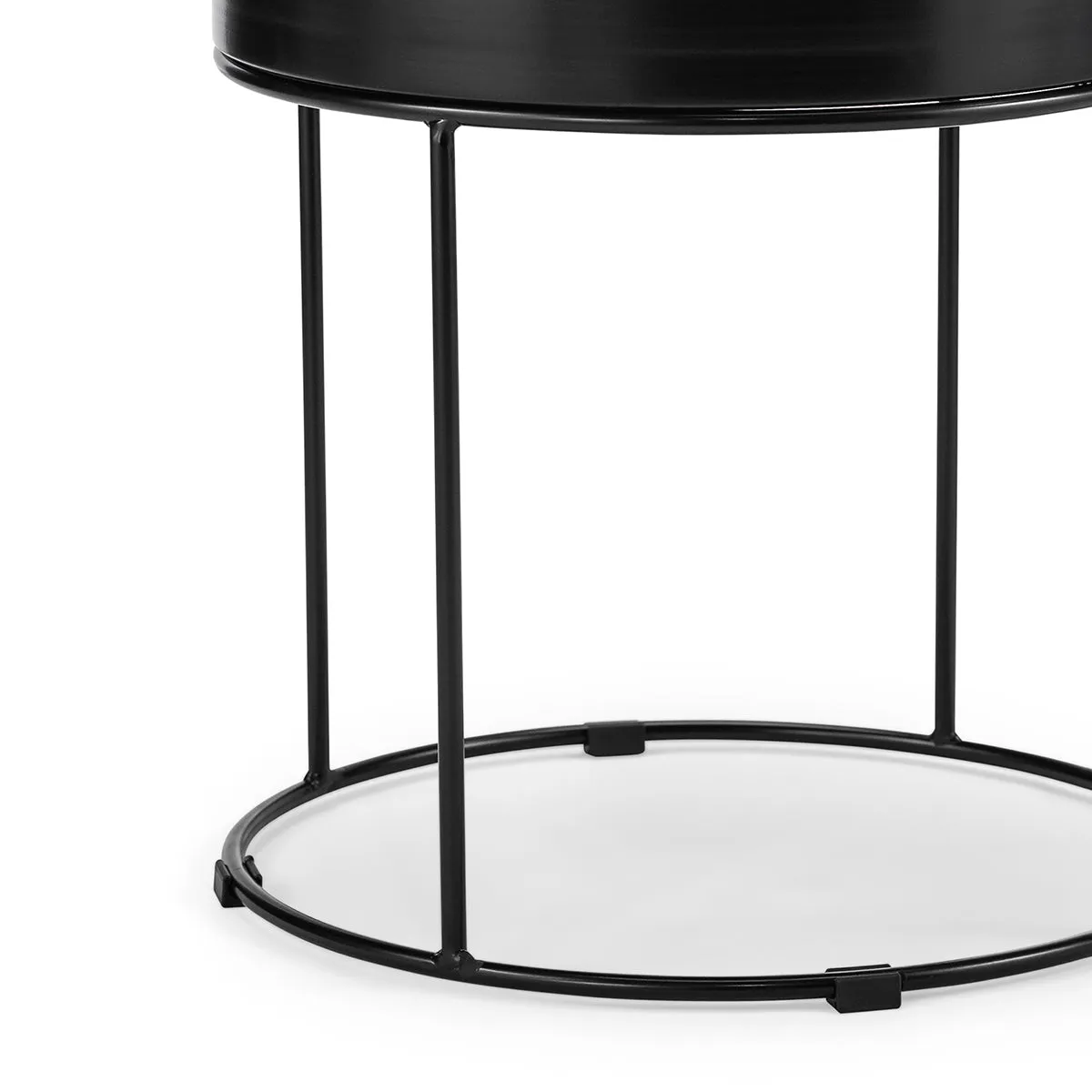 Scandinavian Round Storage Side Table