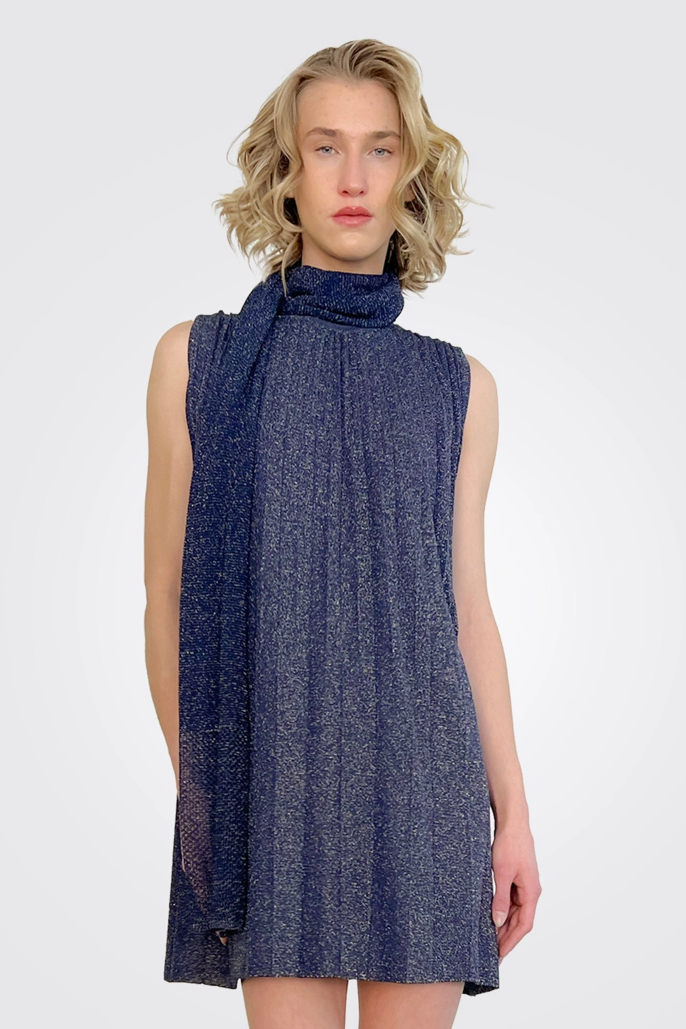 Scarf - Metallic Navy Shop Today & Save