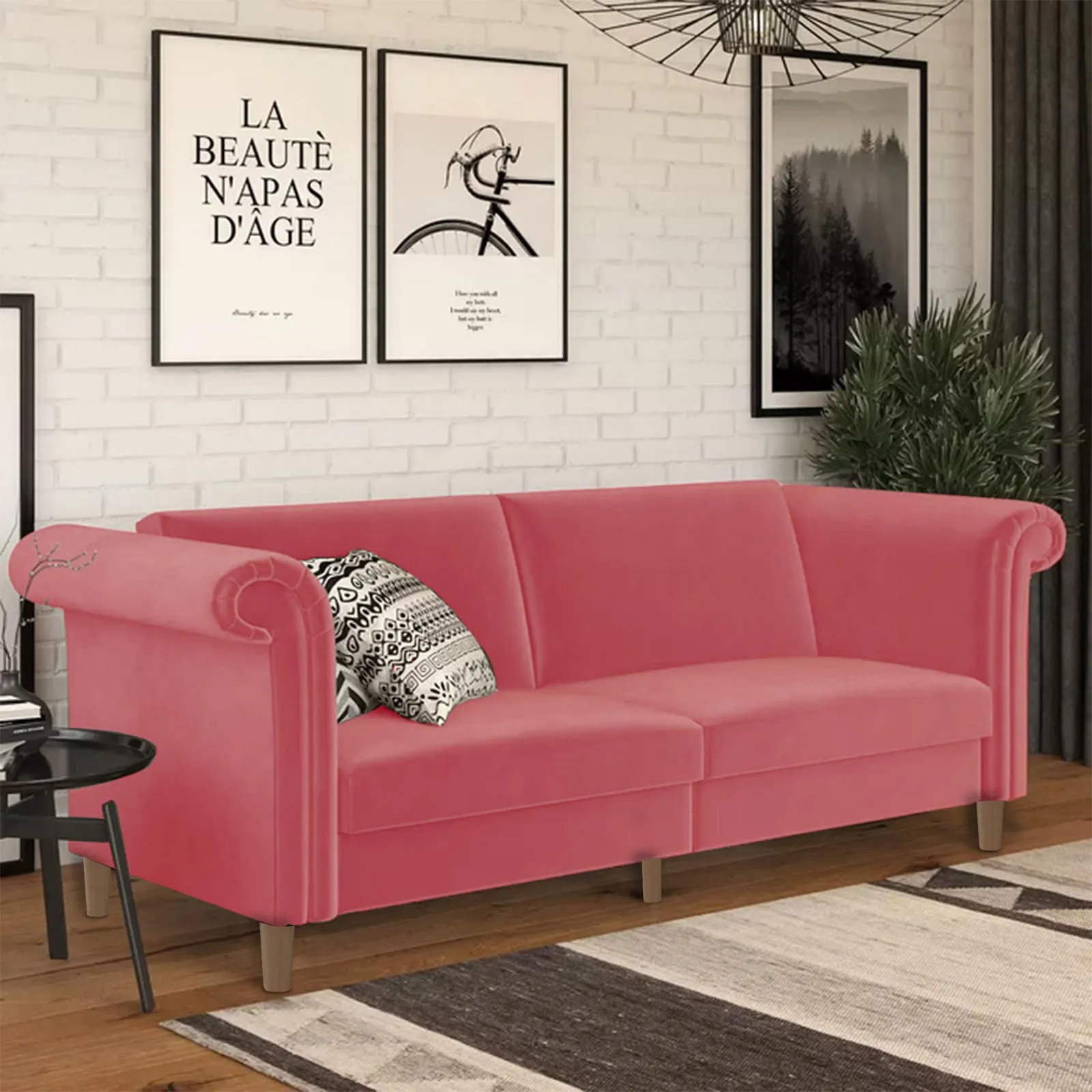 Serena 2 In 1 Sofabed Velvet Upholstered