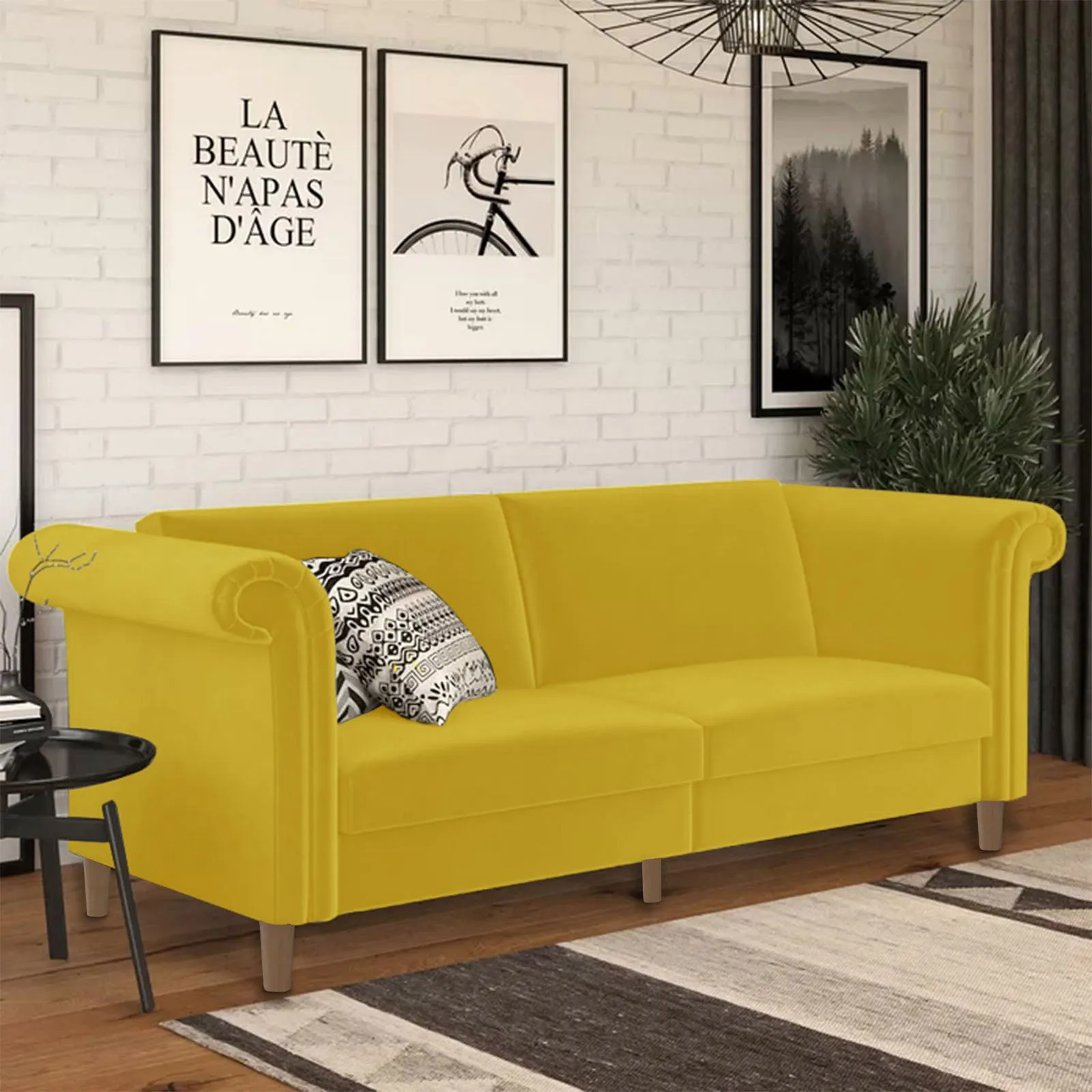 Serena 2 In 1 Sofabed Velvet Upholstered