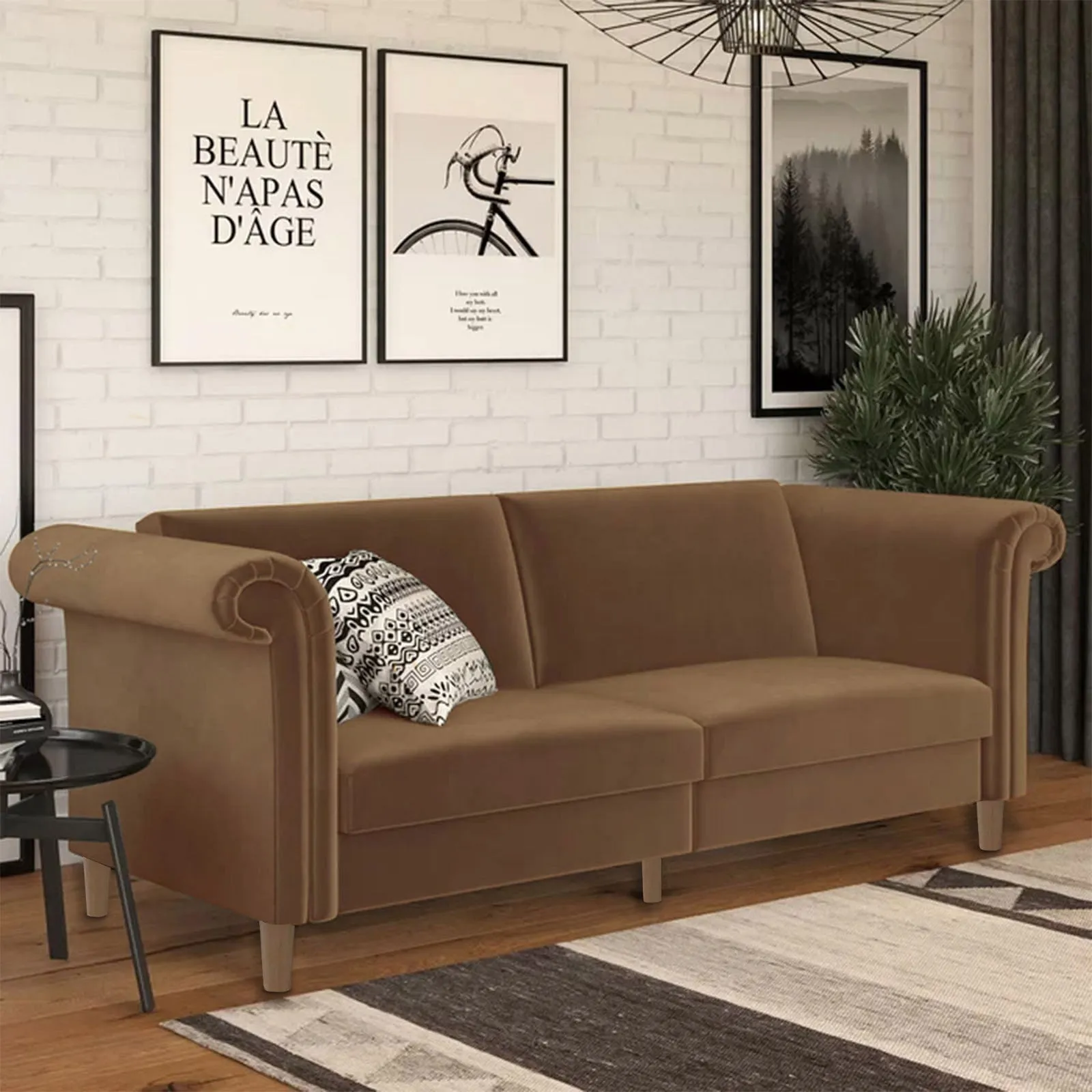 Serena 2 In 1 Sofabed Velvet Upholstered