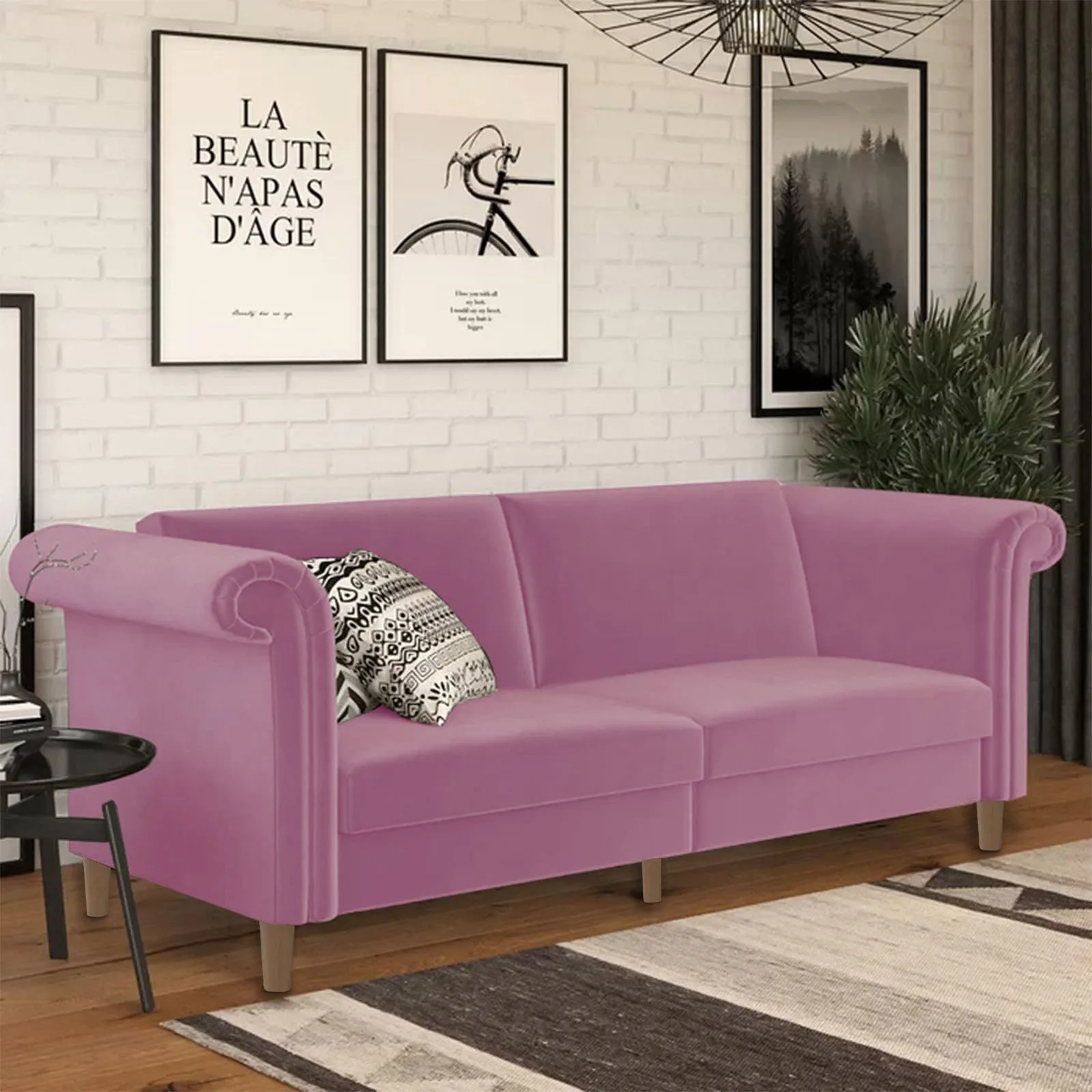 Serena 2 In 1 Sofabed Velvet Upholstered