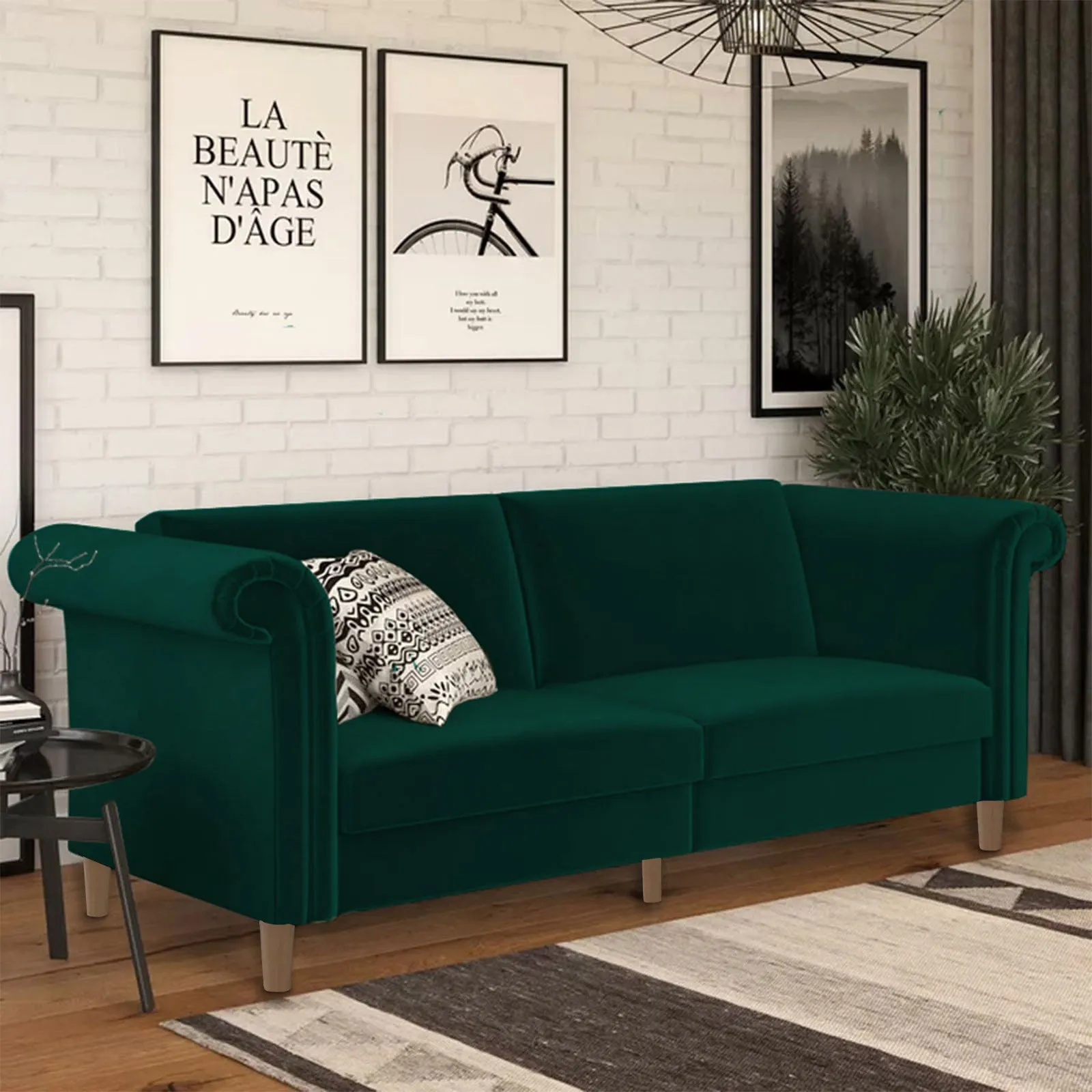 Serena 2 In 1 Sofabed Velvet Upholstered