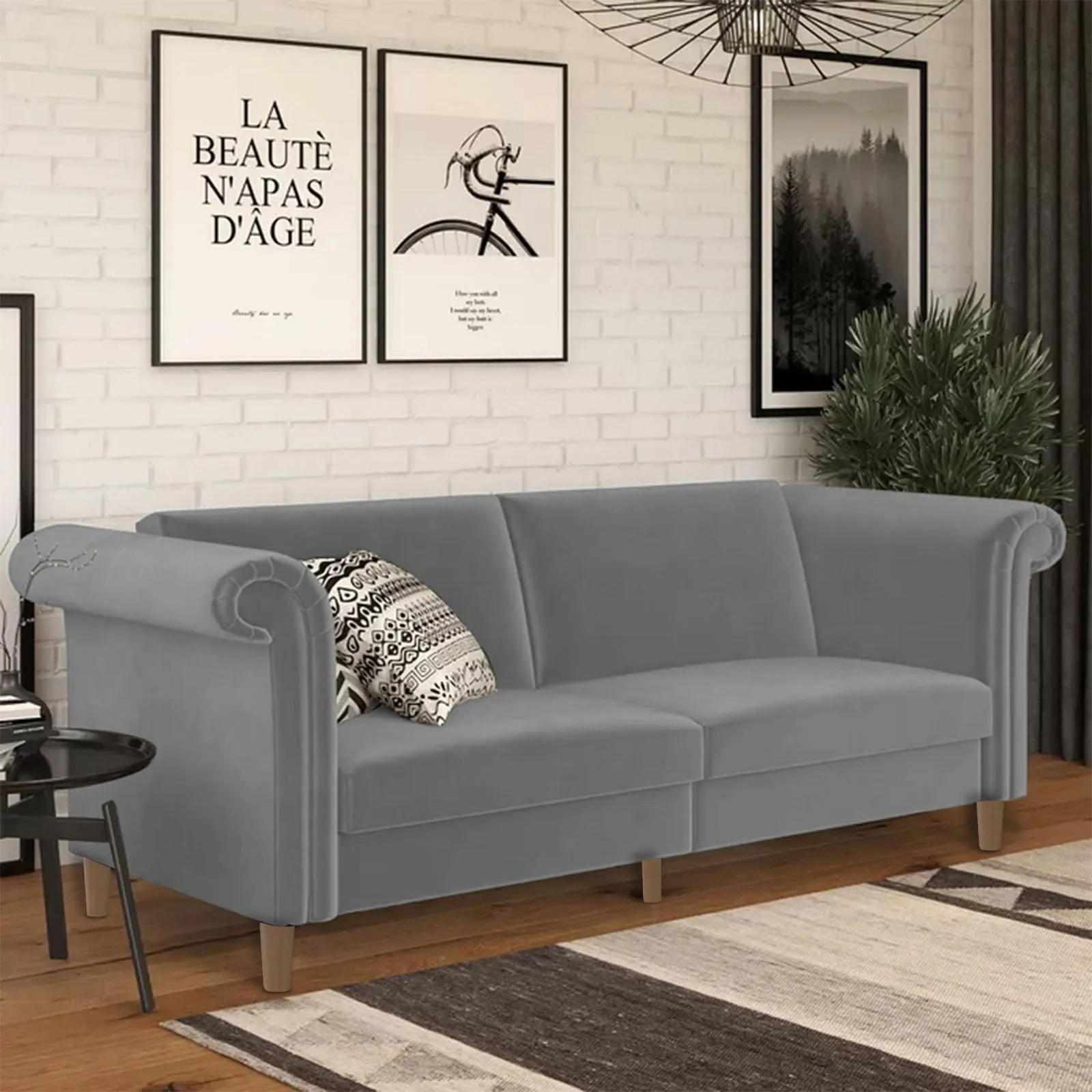 Serena 2 In 1 Sofabed Velvet Upholstered