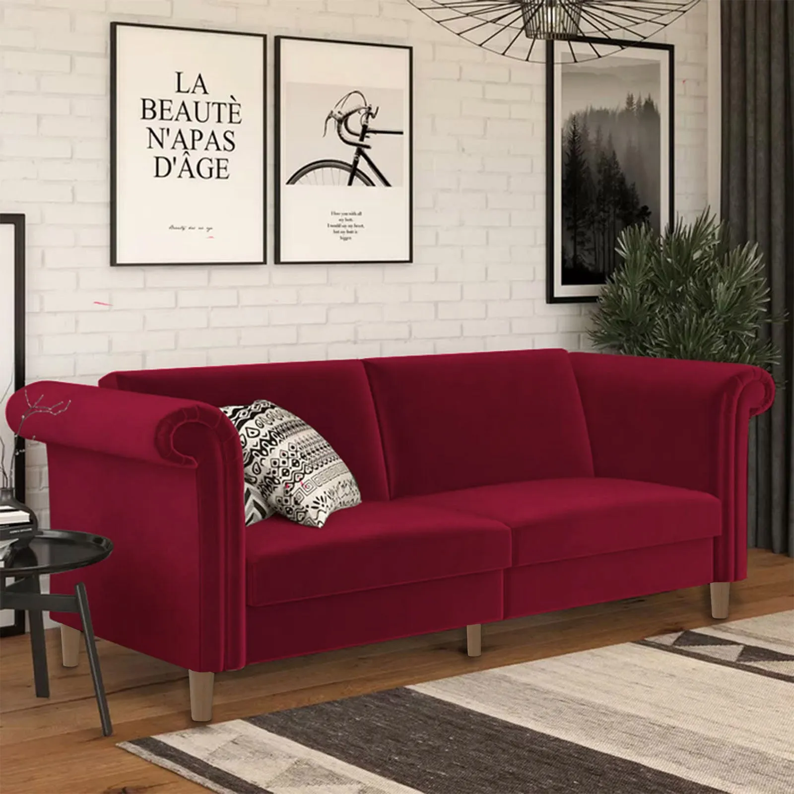 Serena 2 In 1 Sofabed Velvet Upholstered