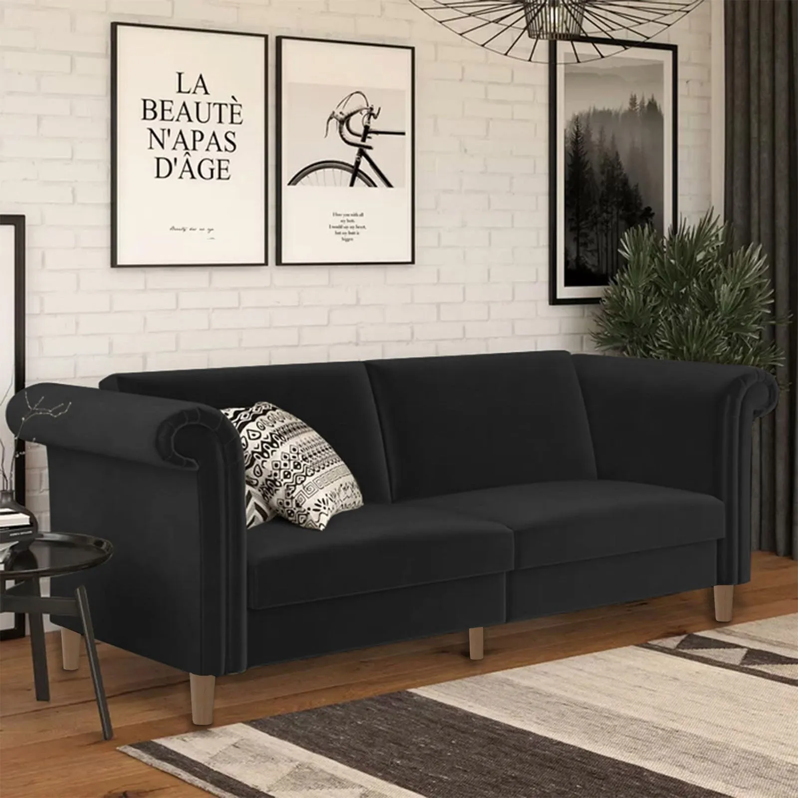 Serena 2 In 1 Sofabed Velvet Upholstered