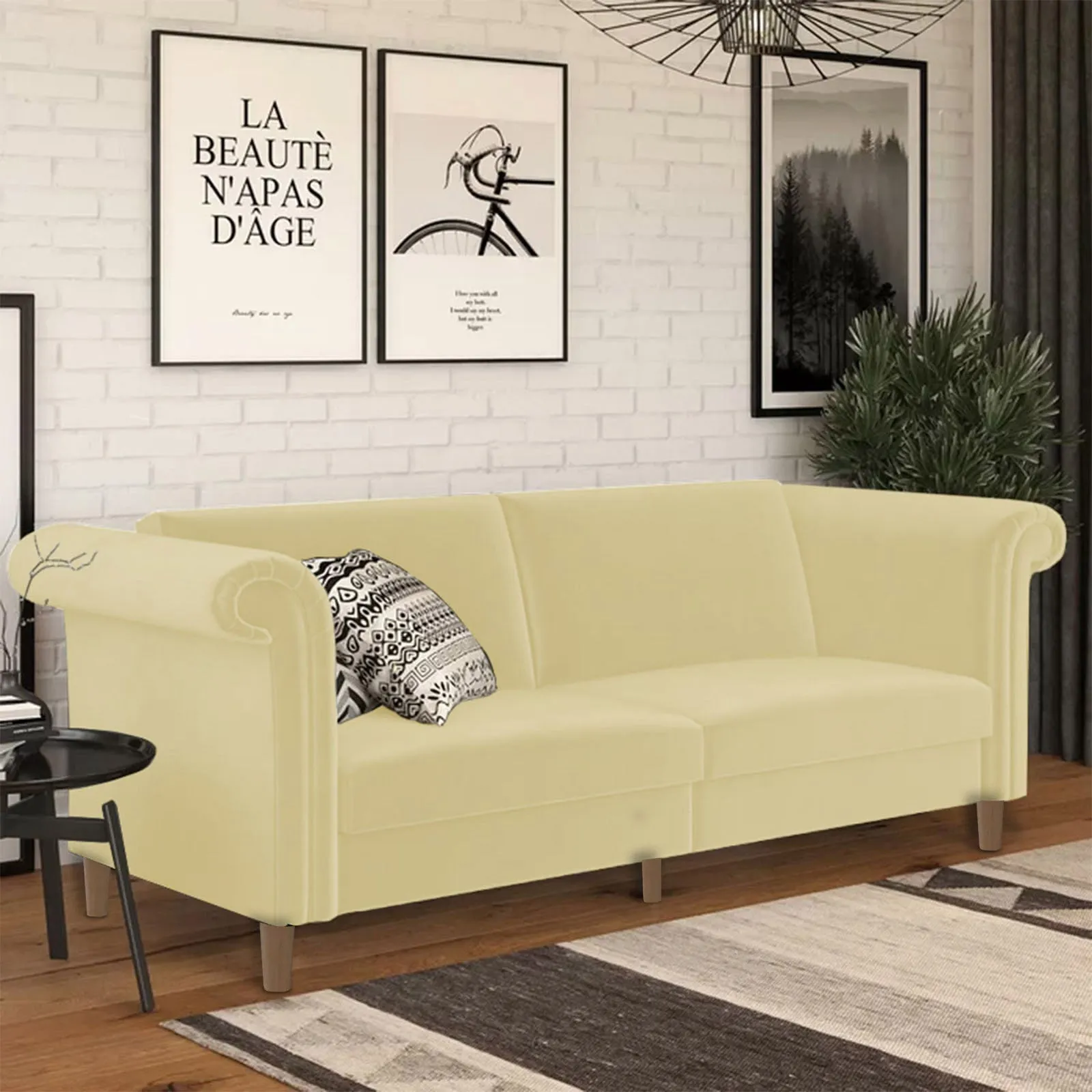 Serena 2 In 1 Sofabed Velvet Upholstered