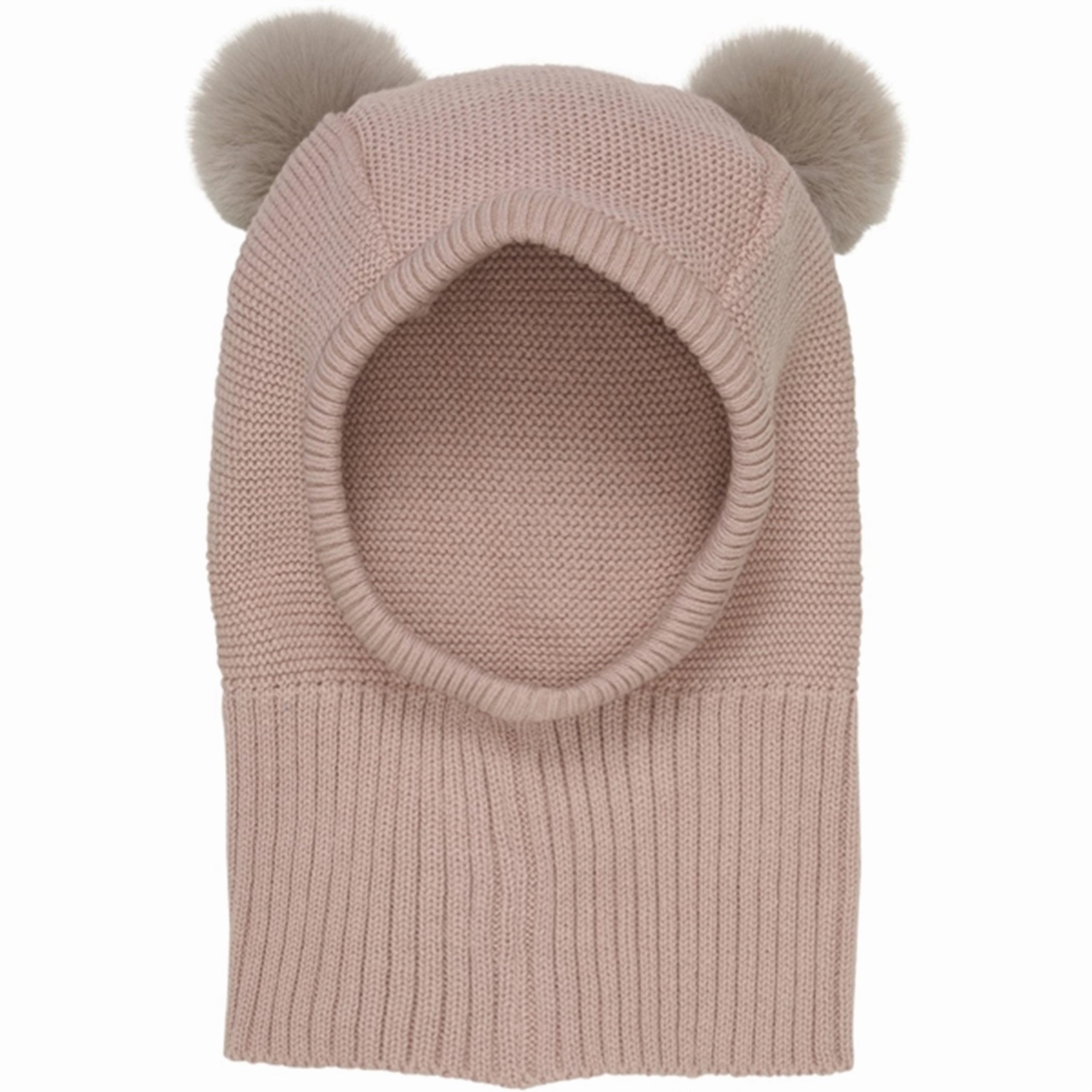 Exclusive Online Offer Huttelihut Balaclava Knit W. Pompoms Mahogany Rose