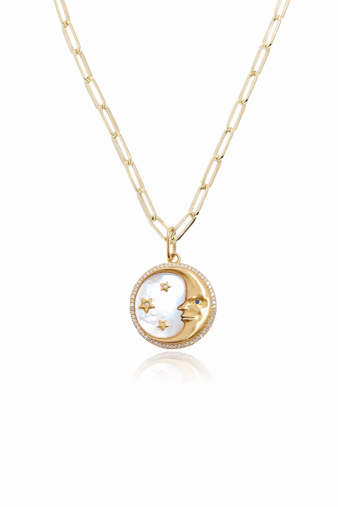 Weekend Specials Weekend Sale Special Mother Of Pearl Crescent Moon Pendant Necklace