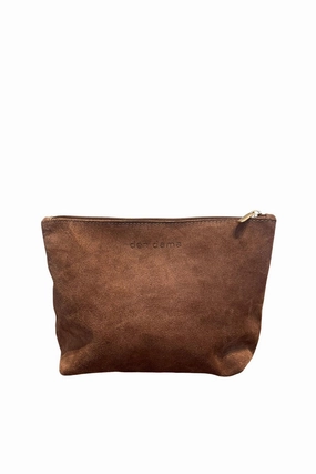 Den Dama Suede Pouch Brown Hot Deal Alert Hot Savings Alert