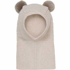 Huttelihut Balaclava Wool Knit Vindstop Almond Peach Today Only Savings