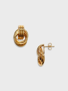 Triplet Earring In Brass With Gold Finish Weekend Sale Special