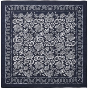 Mads Nrgaard Parisian Night Soft Cotton Paisley Scarf Solid Clearance Sale