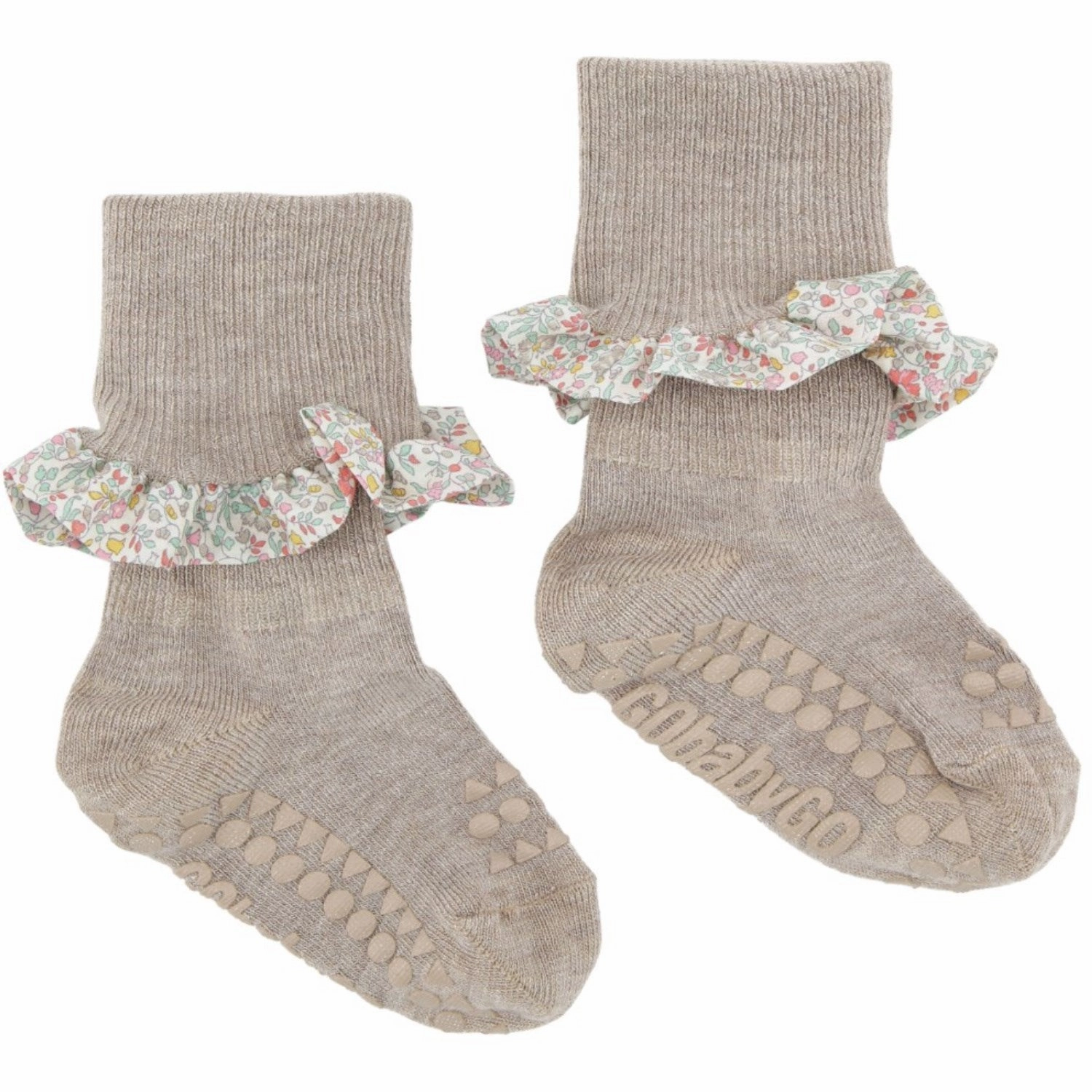 Hot Item Clearance Gobabygo Sand / Katie And Millie Yellow Non-Slip Socks Bamboo / Liberty